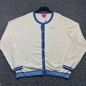 Sacred Heart Cardigan Women 4XL Spelman Embroidered Knit Button Front New